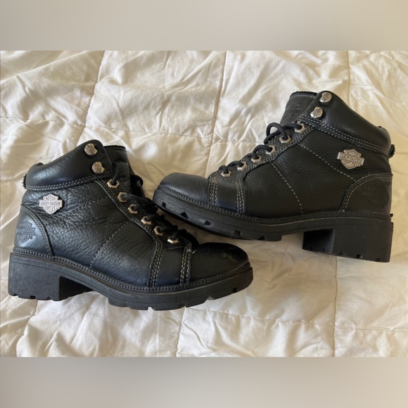 Harley-Davidson Women's Boots Ankle Lace Up Black Size 6.5 - Picture 6 of 6